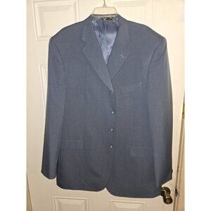 Lucelli Blazer Sport Coat Men's Size 48 L Navy Blue Suit Jacket